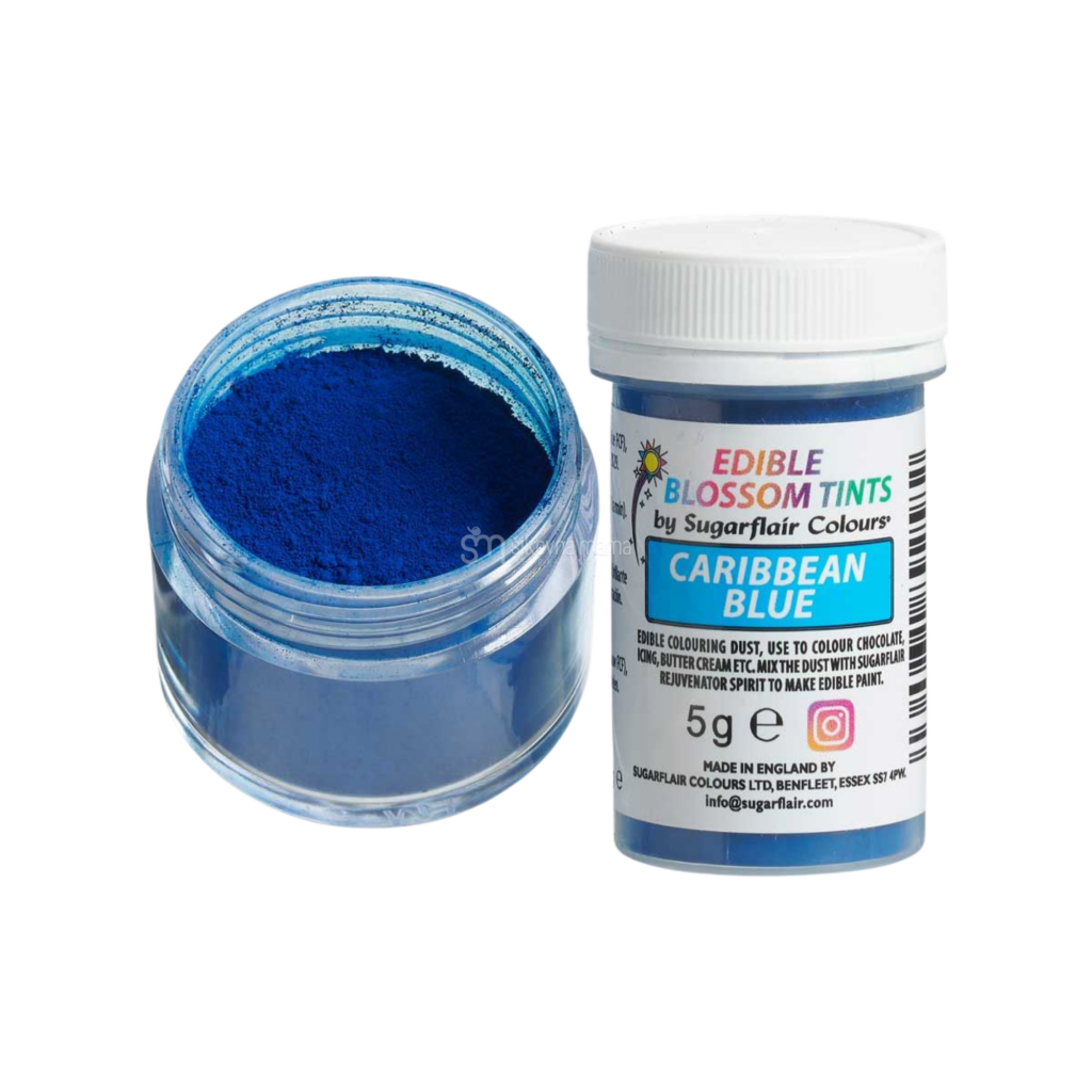 sugarflair jedlá prachová farba modrá caribbean blue