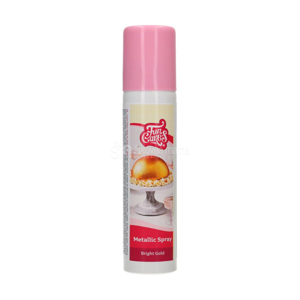 Zlatý jedlý sprej na tortu funcakes 100ml