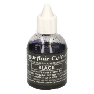 sugarflair tekutá farba do airbrush čierna