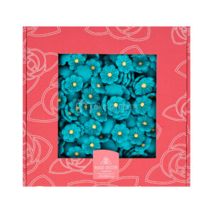 ROSE DECOR cukrové kvety na tortu tmavo tyrkysová 3cm