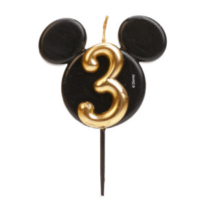 Trendy sviečka s motívom Mickey Mouse číslica 3
