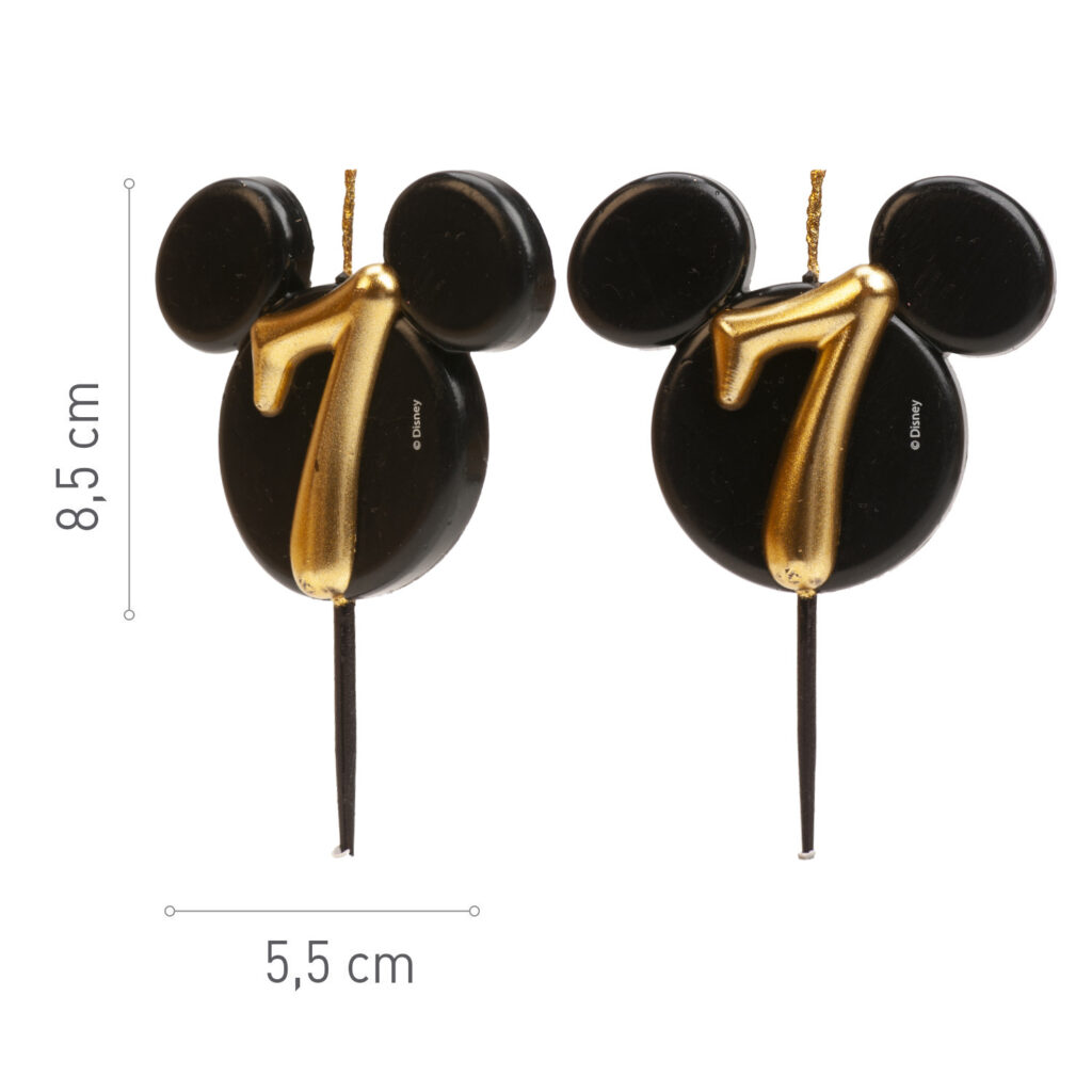 Trendy sviečka s motívom Mickey Mouse číslica 9.