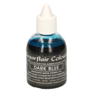 Sugarflair tekutá farba do airbrush dark blue 60ml