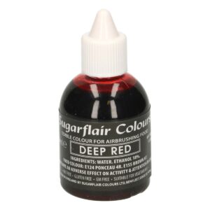 Sugarflair tekutá farba do airbrush deep red 60ml