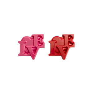 čokoládové dekorácie LOVE ružové a červené 144ks v balení barbara decor
