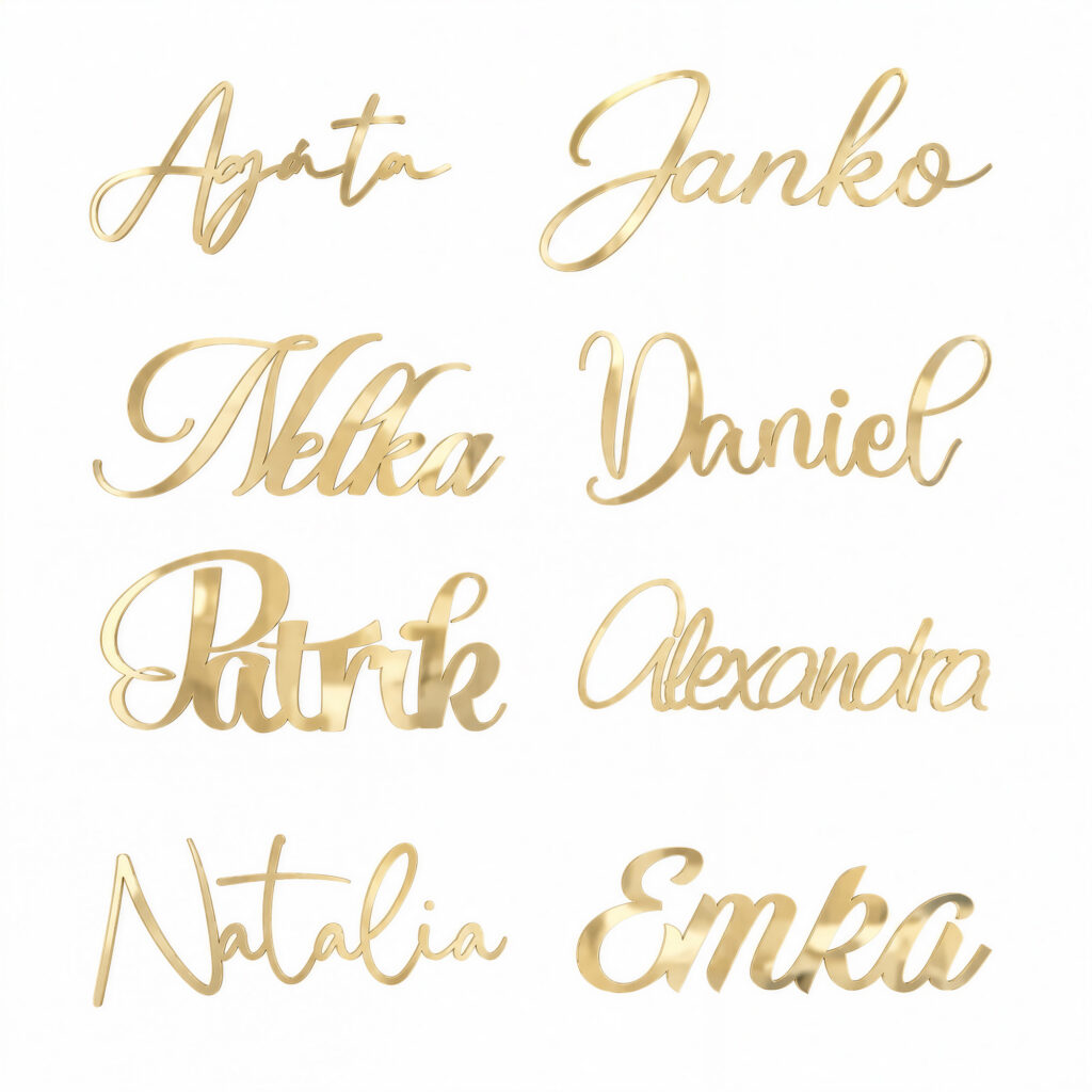 akrylový zápich na tortu , personalizovaný font